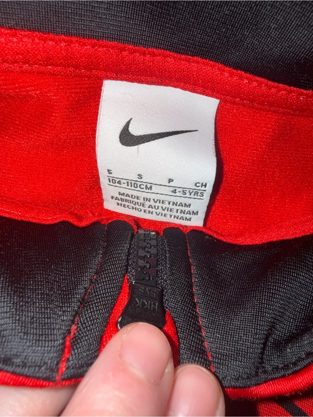 Nike Kids' Red & Black Zip Hoodie and Joggers Set